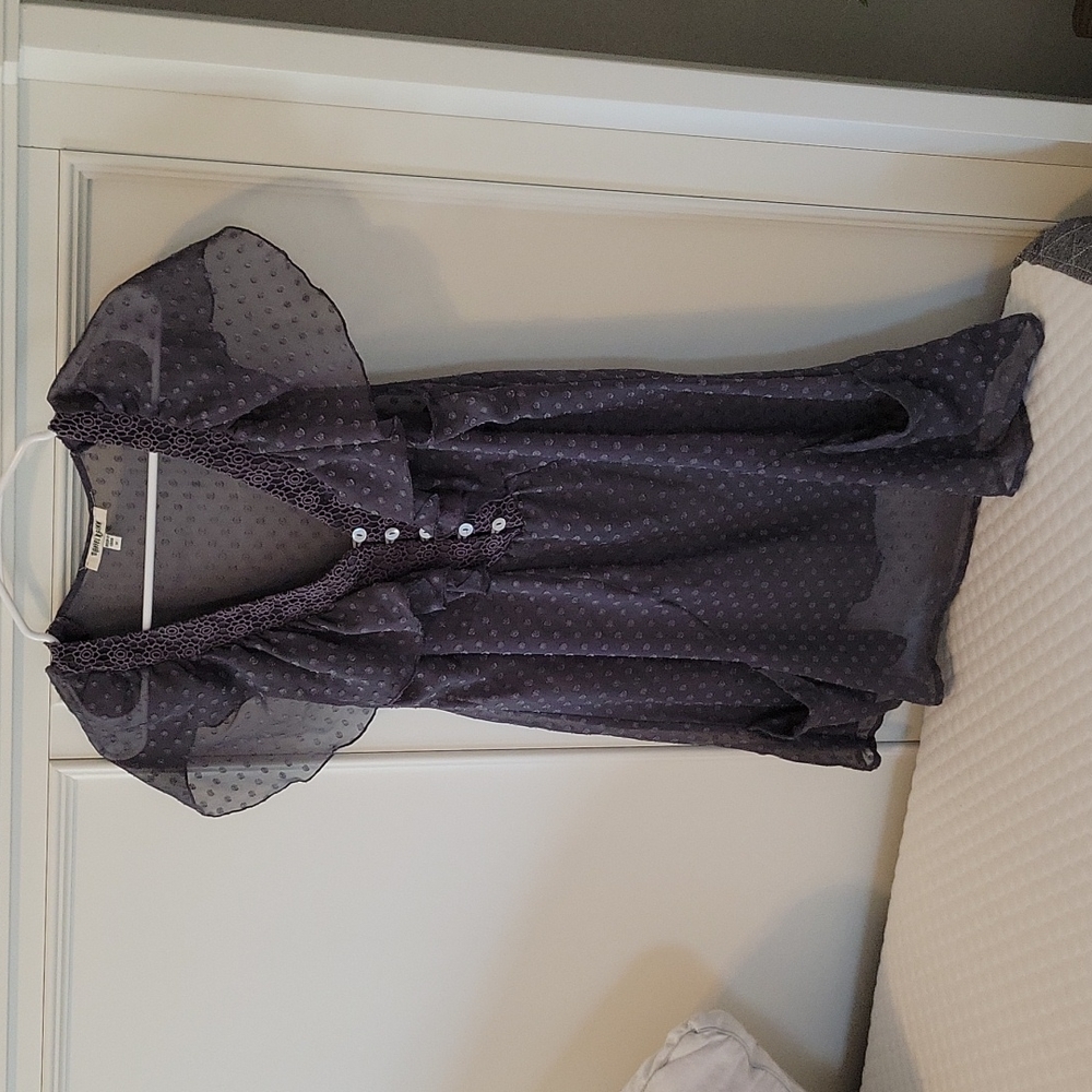 Sheer gray blouse